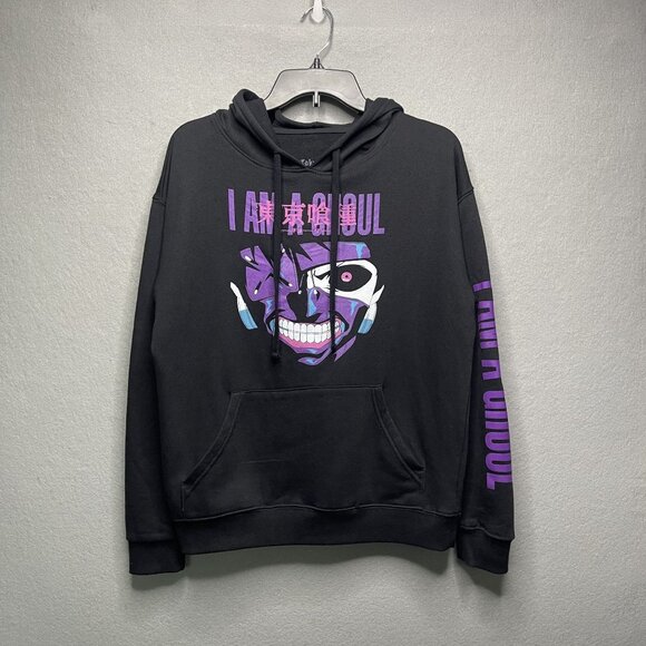 Tokyo Ghoul Funimation Other - Tokyo Ghoul Funimation Mens Hoodie I Am A Ghoul Graphic Black Purple S